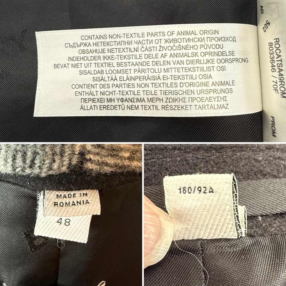 Burberry London England Wool Cashmere Chesterfield Coat 48 38 Blk‎ Velvet Collar - Picture 13 of 16